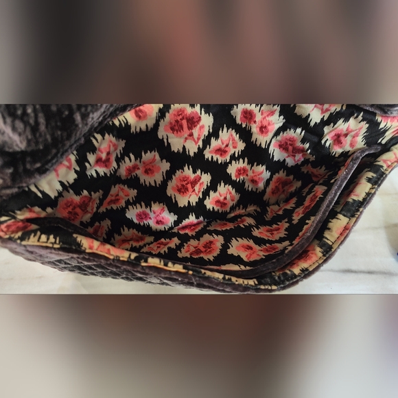 Juicy Couture Brown Gray Velour Bow Clutch - Picture 5 of 7